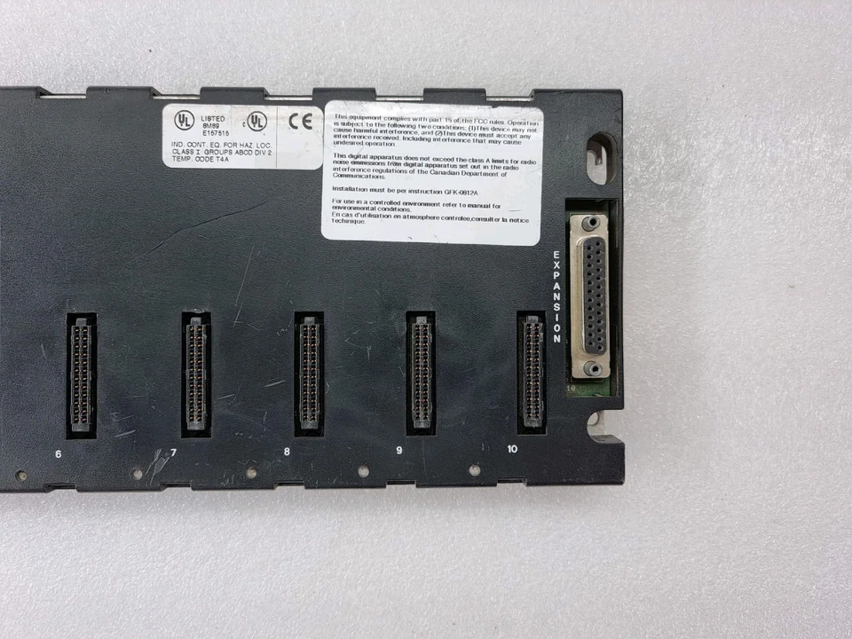 GE FANUC 10-SLOT PLC EXPANSION BASE RACK IC600 SERIES